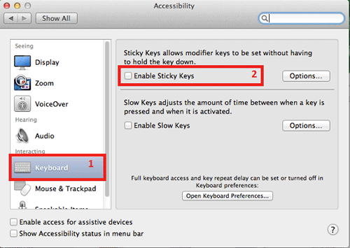 accessibility settings